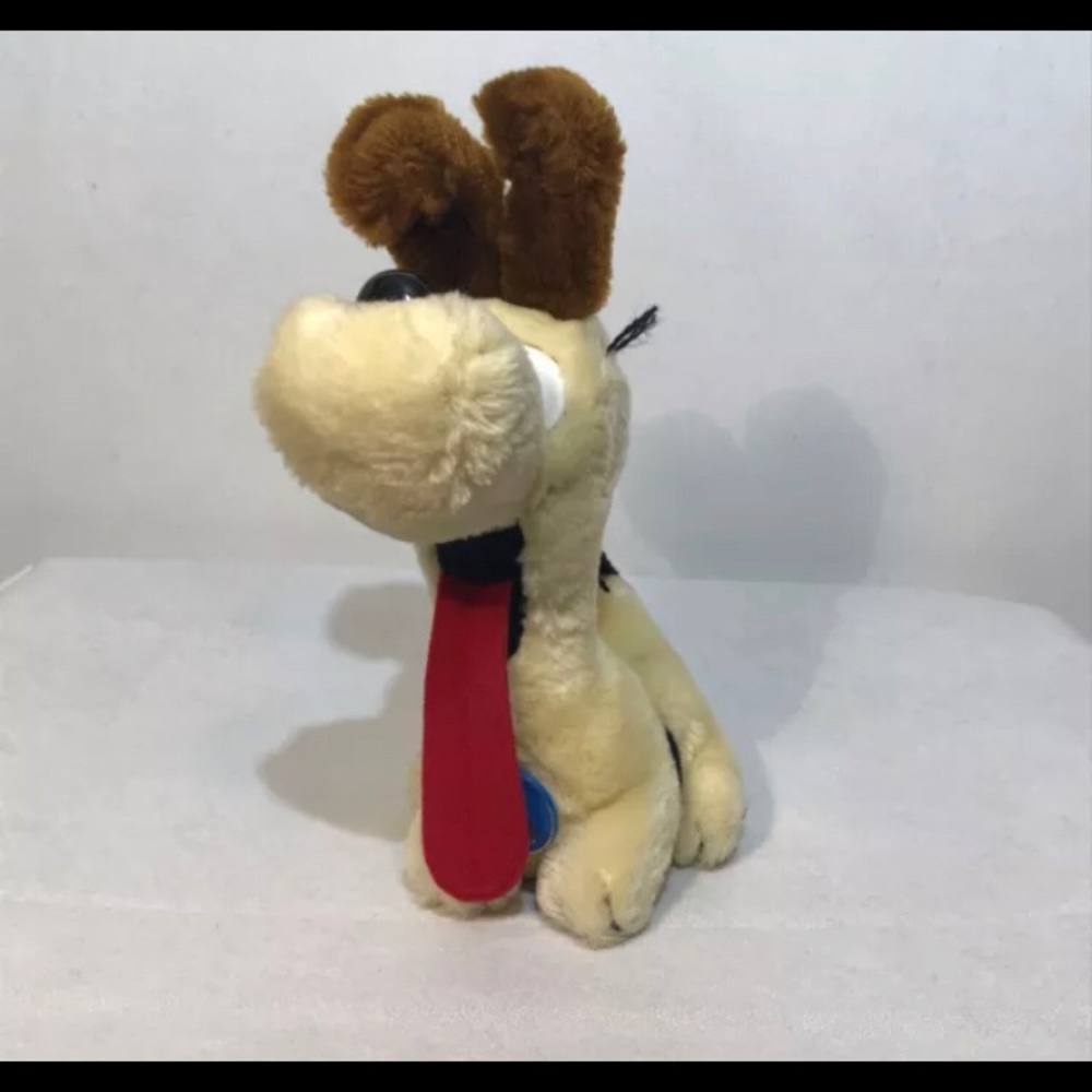 Vintage Dakin 1983 ODIE Dog Garfield Stuffed 10" Tall Neck Tag